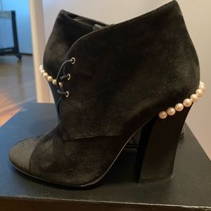 Chanel suede boots